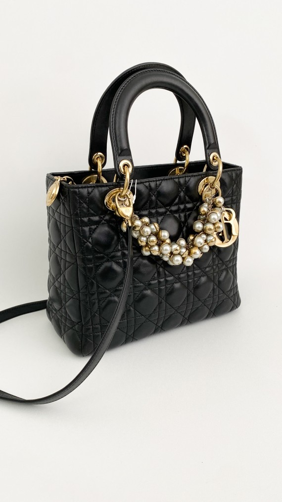 Lady Dior Medium Pearl Shoulder bag