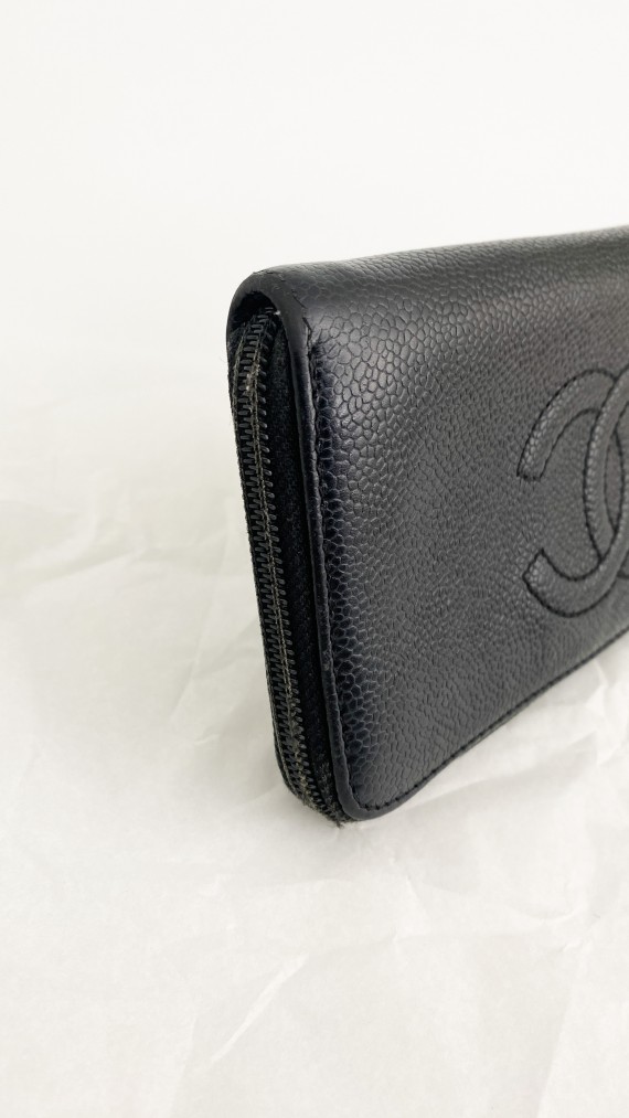 Chanel Lommebok i Caviarskinn