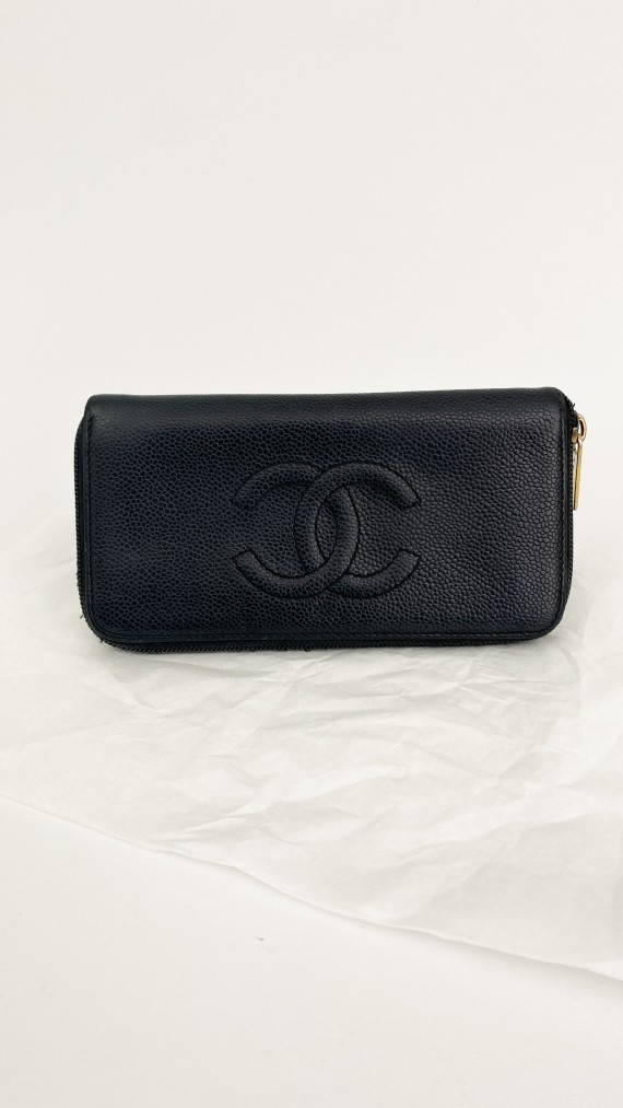Chanel Lommebok i Caviarskinn