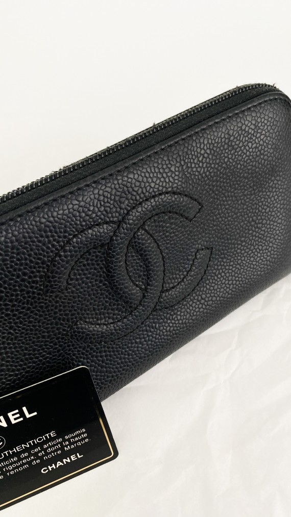 Chanel Lommebok i Caviarskinn