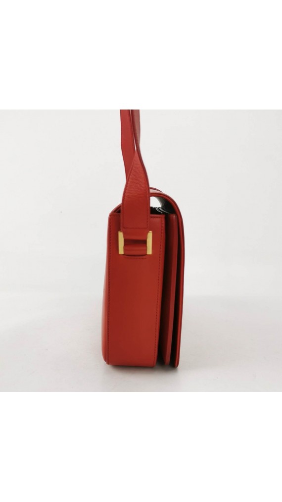 YSL Bag Saint Laurent universite flap bag in red medium size