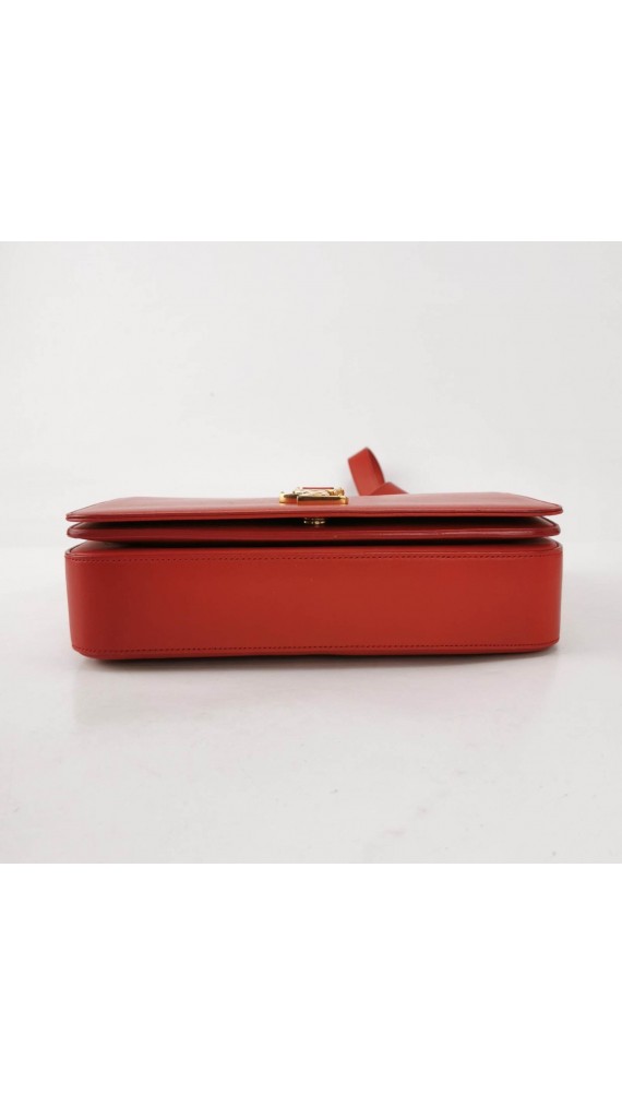YSL Bag Saint Laurent universite flap bag in red medium size