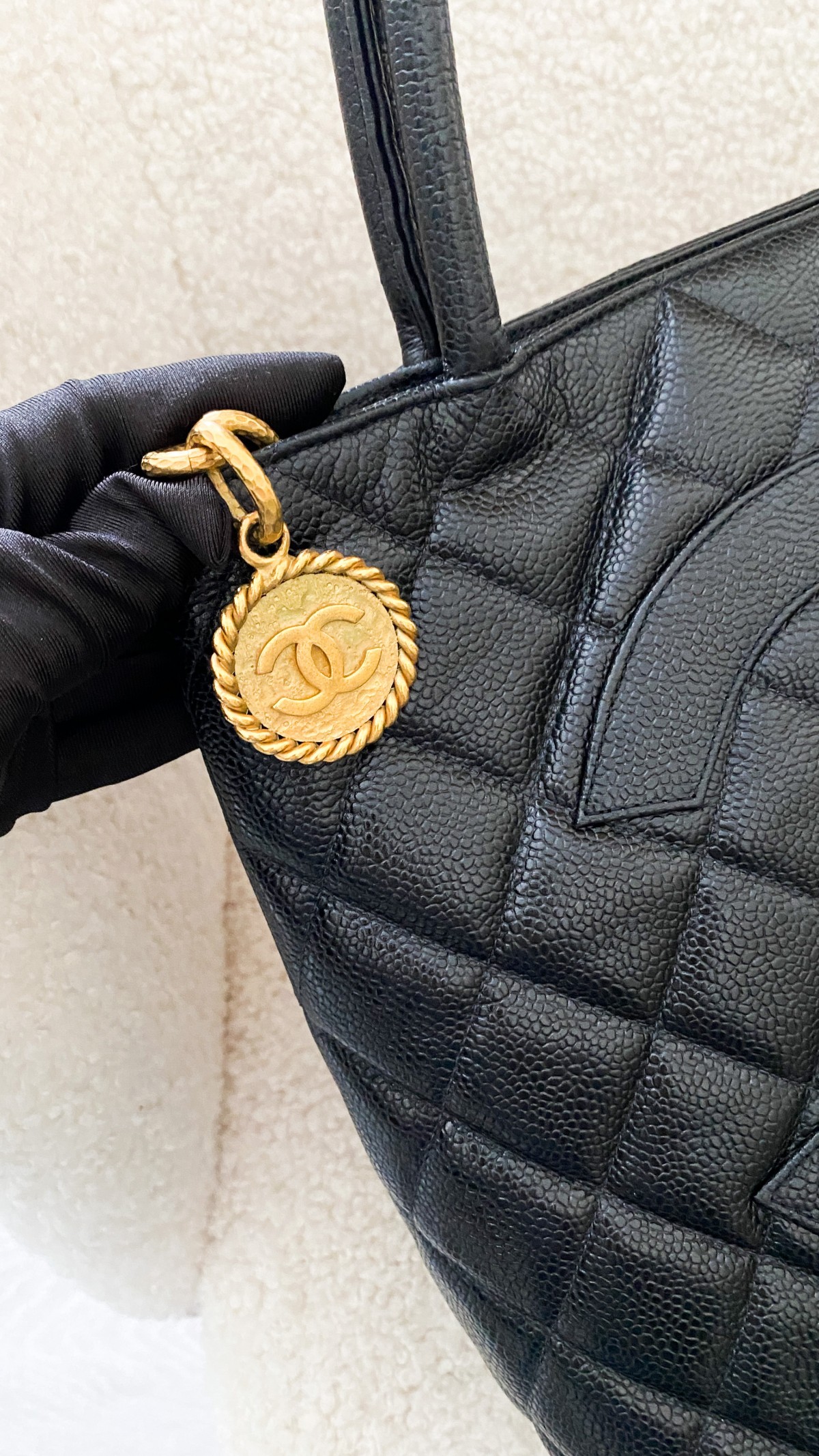 Chanel vintage sales medallion tote