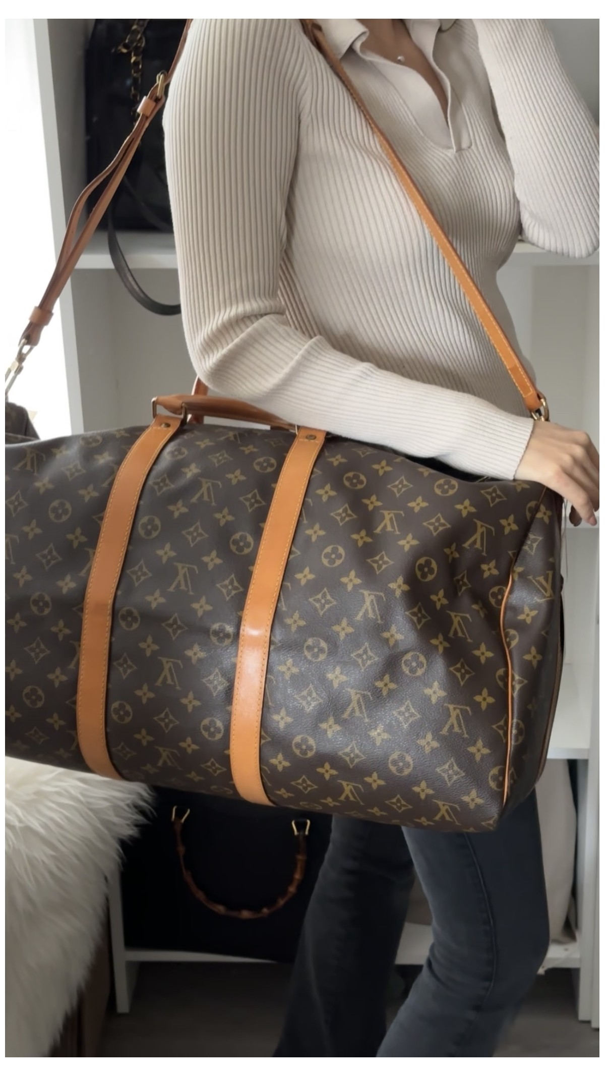 louis vuitton keepall 55 measurements