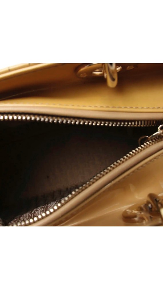 Lady Dior Size Medium Patent Leather