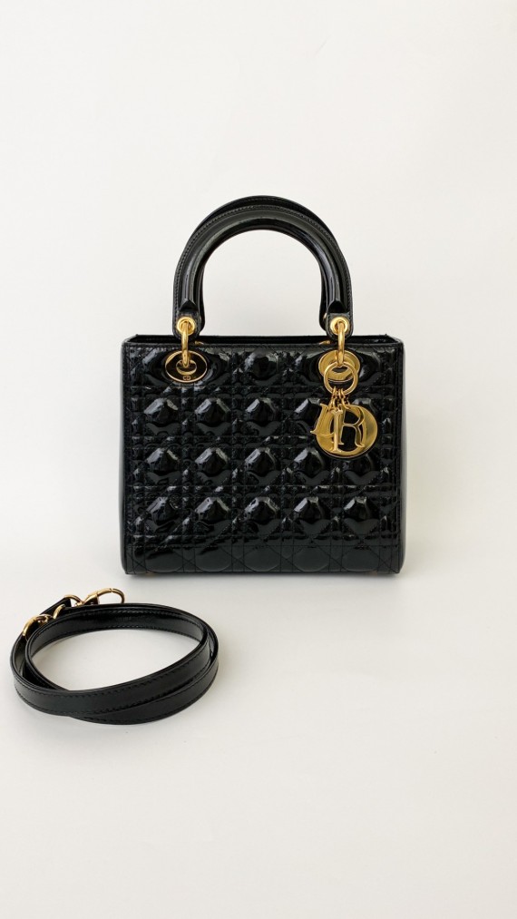 Lady Dior Medium i Patent