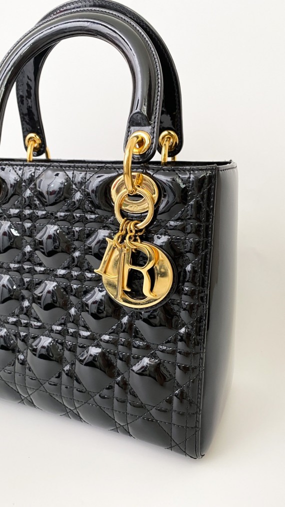 Lady Dior Medium i Patent