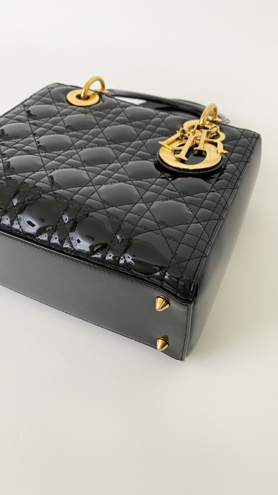 Lady Dior Medium i Patent