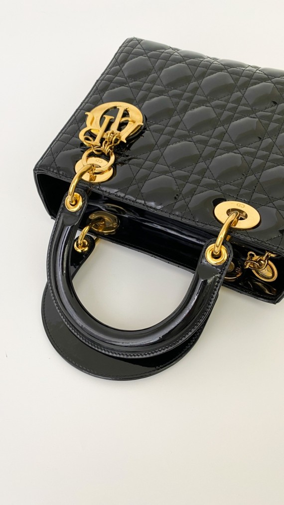 Lady Dior Medium i Patent
