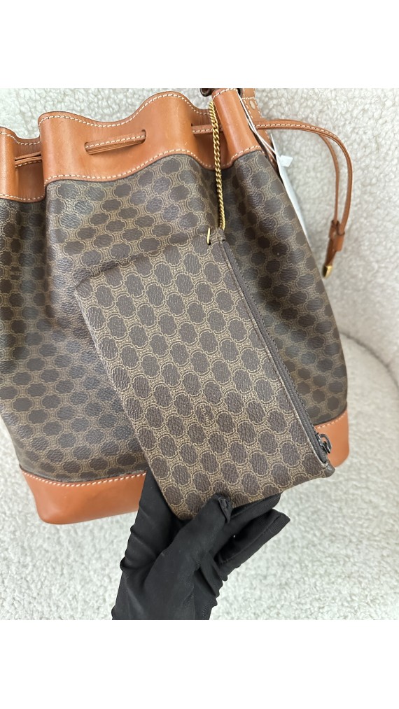 Vintage Celine Bucket Bag m. Clutch