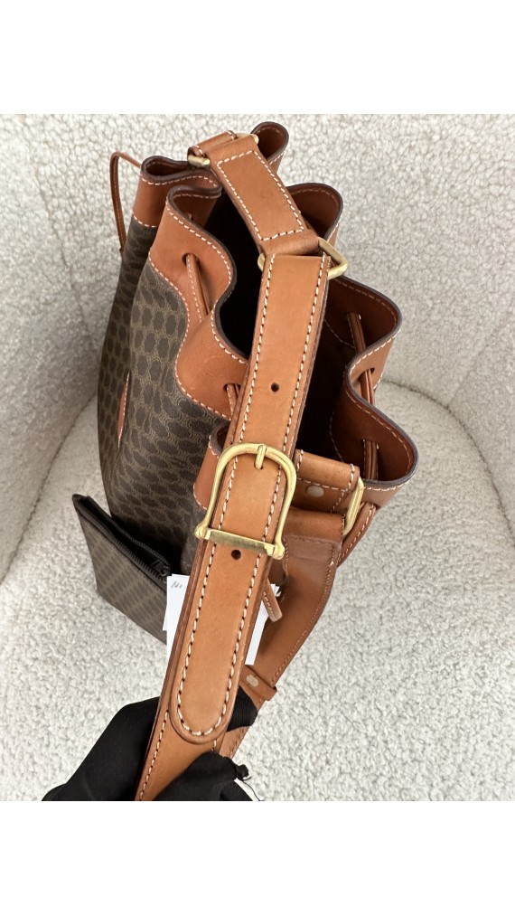 Vintage Celine Bucket Bag m. Clutch