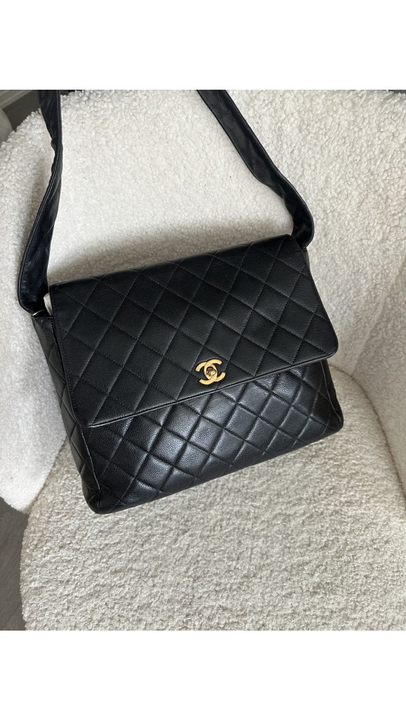 Chanel Caviar Single Flap Shoulder Bag