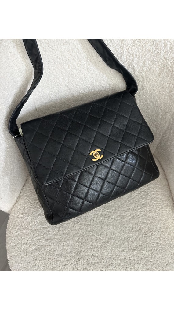 Chanel Caviar Single Flap Shoulder Bag