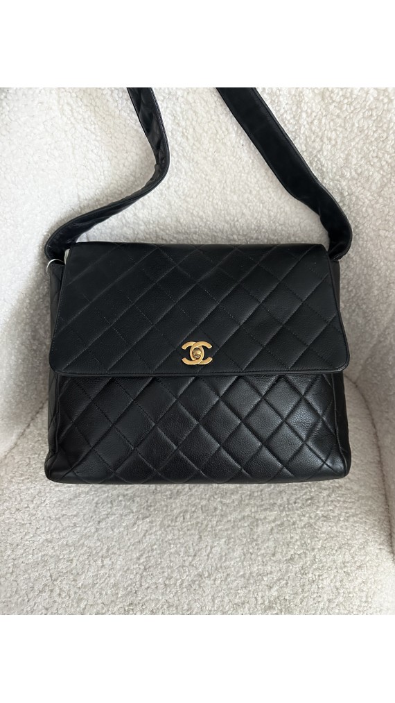 Chanel Caviar Single Flap Shoulder Bag