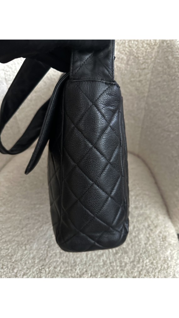 Chanel Caviar Single Flap Shoulder Bag