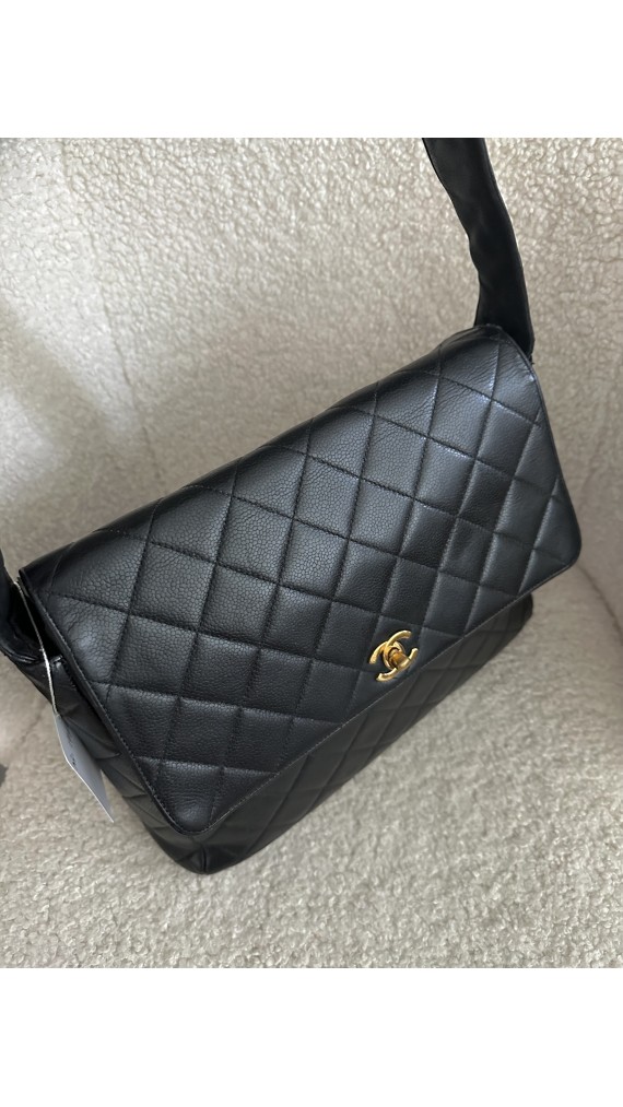 Chanel Caviar Single Flap Shoulder Bag