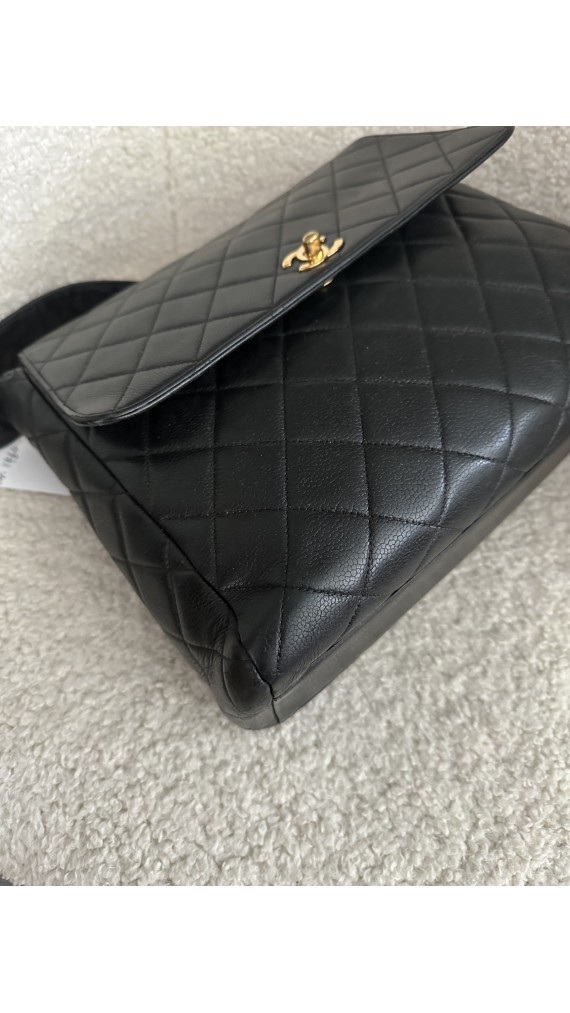 Chanel Caviar Single Flap Shoulder Bag