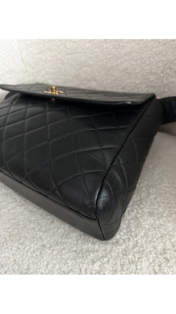 Chanel Caviar Single Flap Shoulder Bag