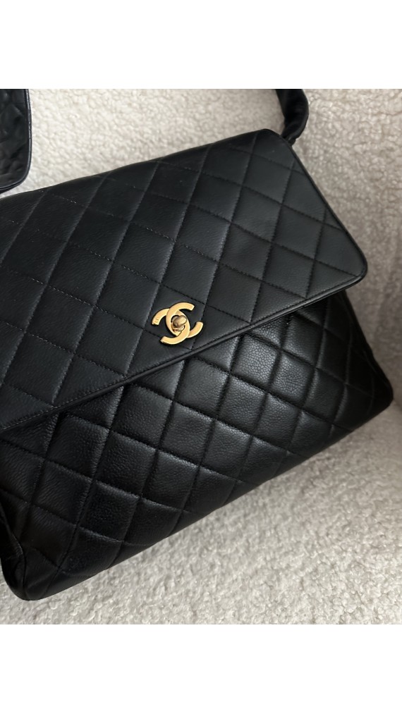 Chanel Caviar Single Flap Shoulder Bag