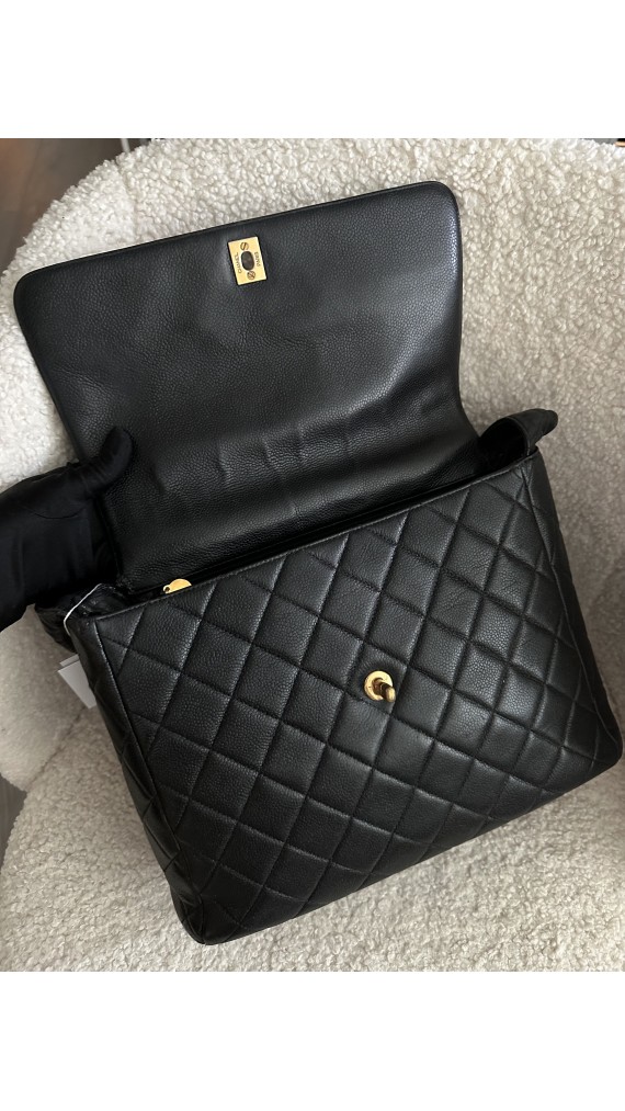 Chanel Caviar Single Flap Shoulder Bag
