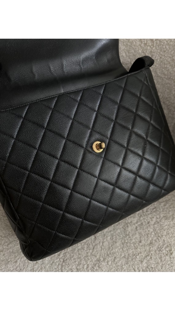 Chanel Caviar Single Flap Shoulder Bag