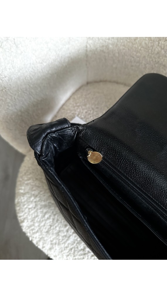 Chanel Caviar Single Flap Shoulder Bag
