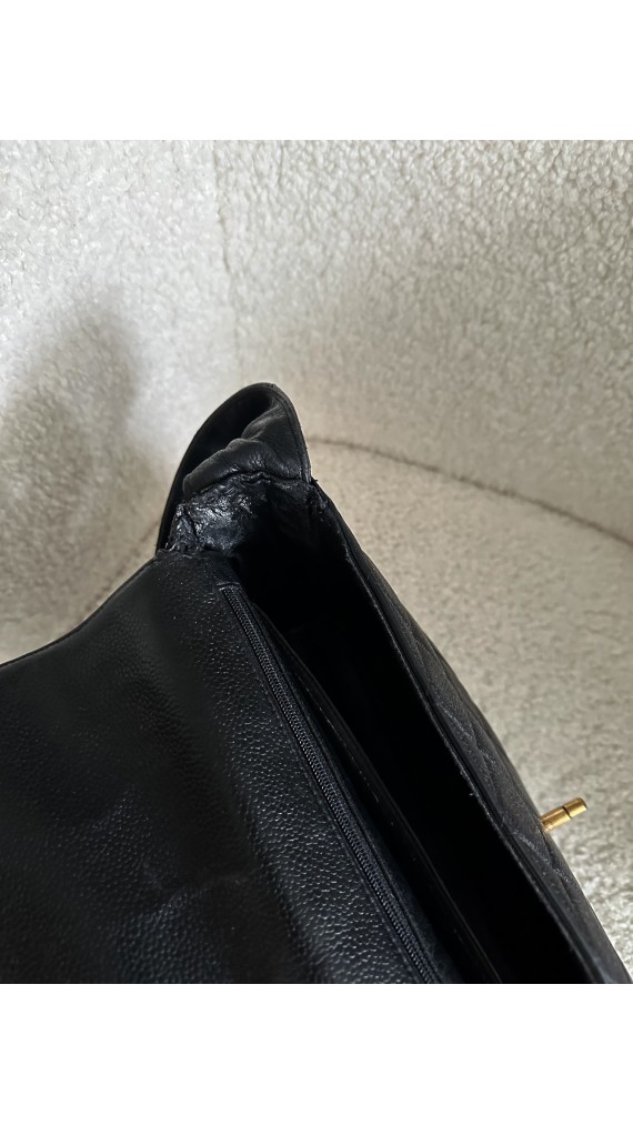 Chanel Caviar Single Flap Shoulder Bag