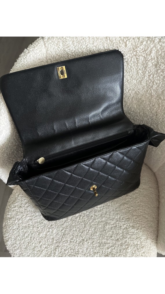 Chanel Caviar Single Flap Shoulder Bag