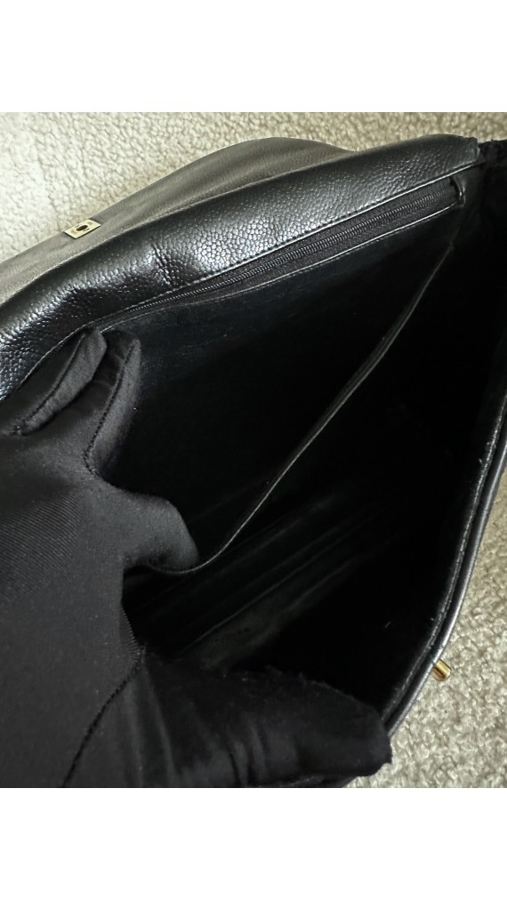 Chanel Caviar Single Flap Shoulder Bag