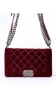 Chanel Boy Old Meidum Velvet Bag
