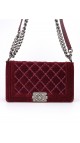 Chanel Boy Old Meidum Velvet Bag