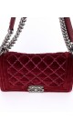 Chanel Boy Old Meidum Velvet Bag