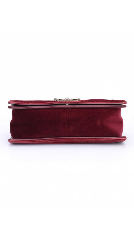 Chanel Boy Old Meidum Velvet Bag
