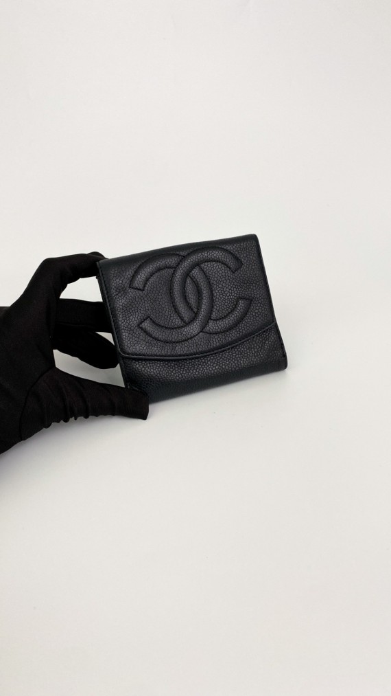 Chanel lommebok(kort) i caviar