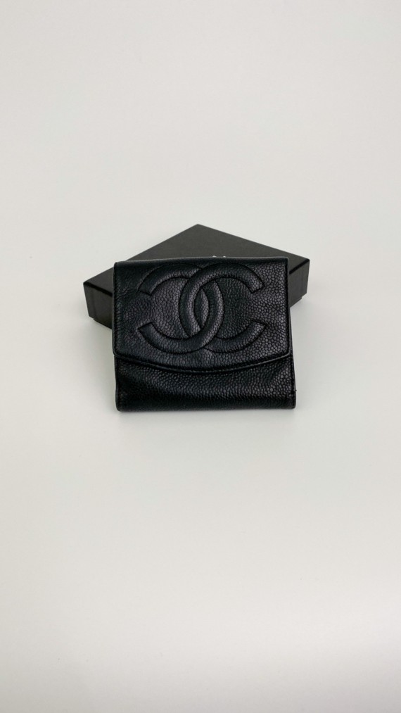 Chanel lommebok(kort) i caviar