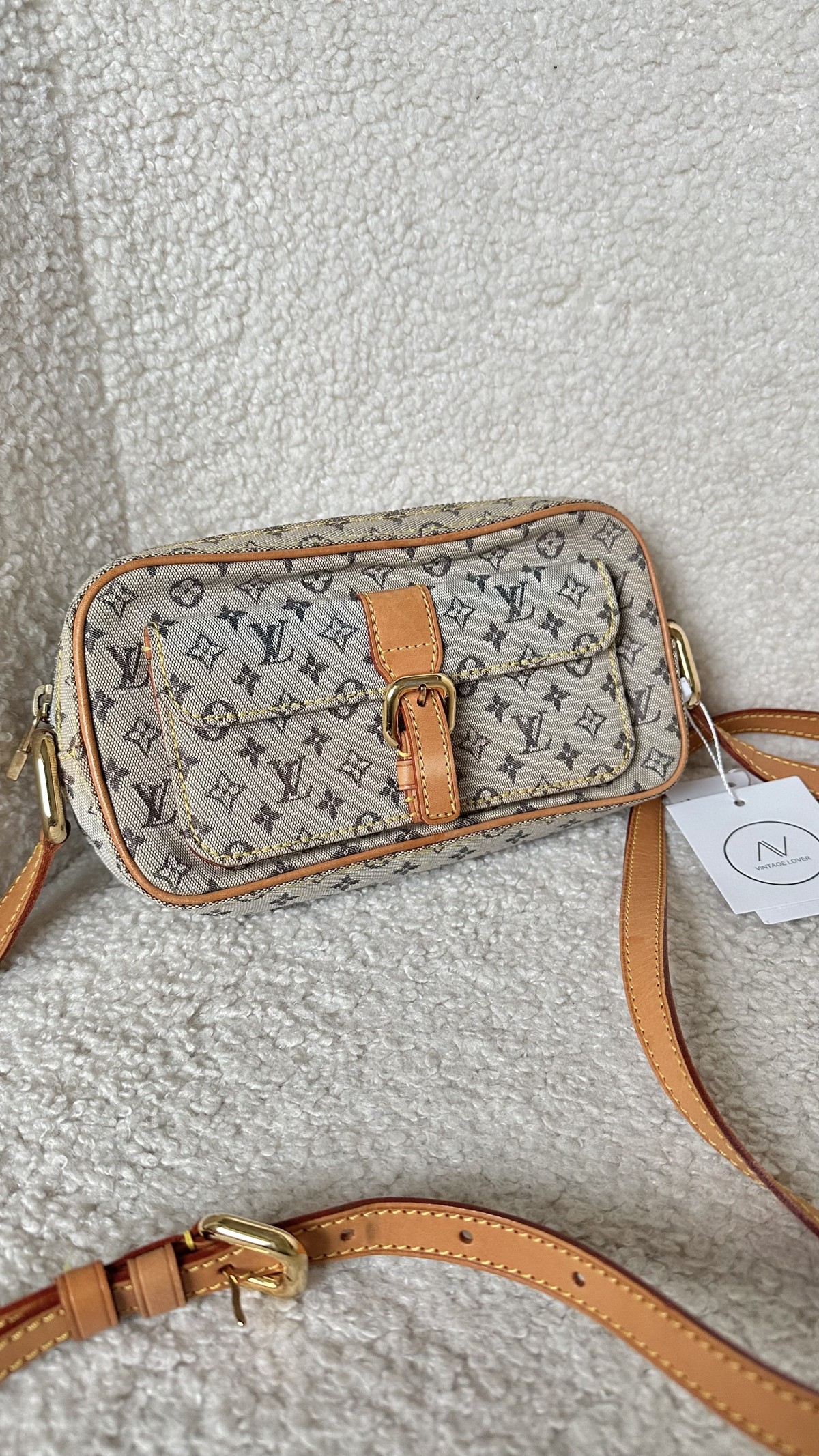 Louis Vuitton Olive x Grey Monogram Mini Lin Juliette MM Crossbody