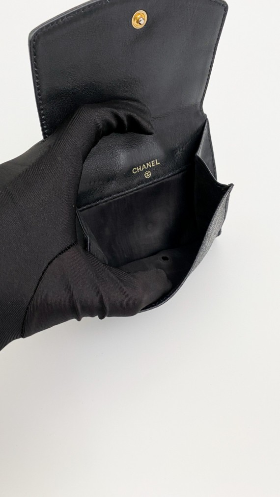 Chanel lommebok(kort) i caviar