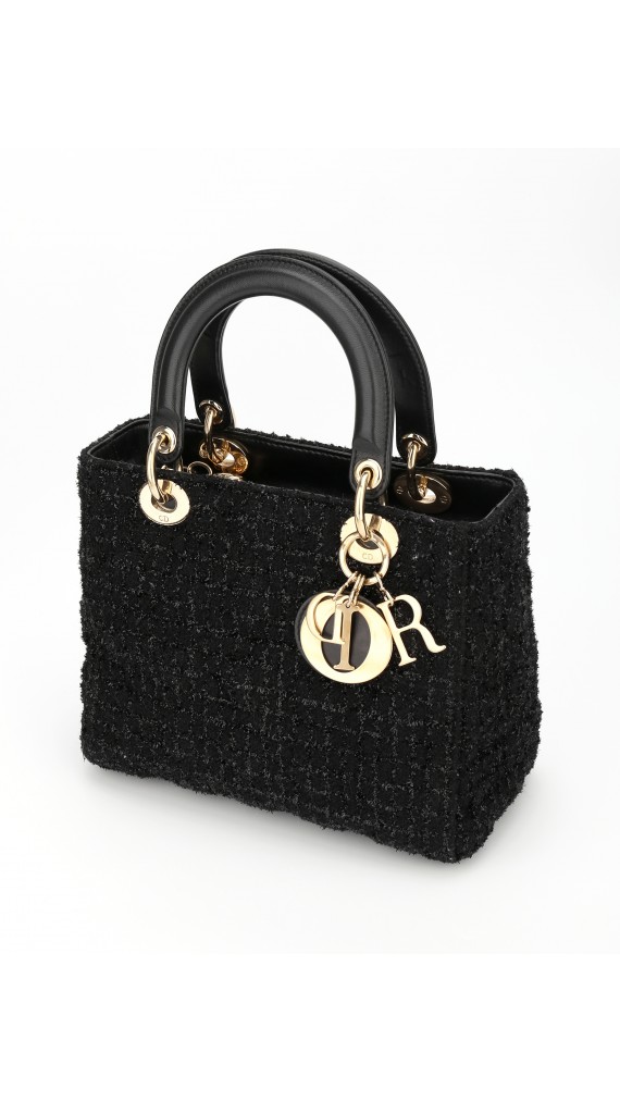 Lady Dior Tweed Medium Shoulder Bag