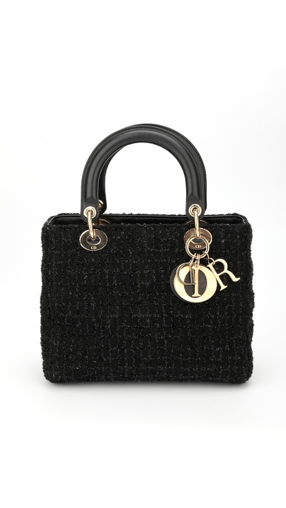 Lady Dior Tweed Medium Shoulder Bag