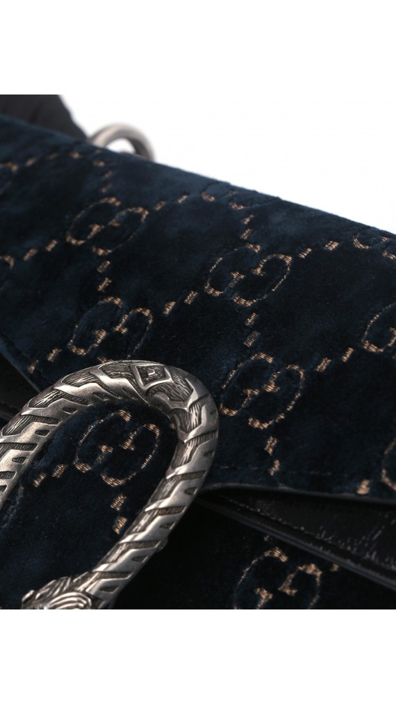 Gucci GG Dionysus Small Blue Velvet