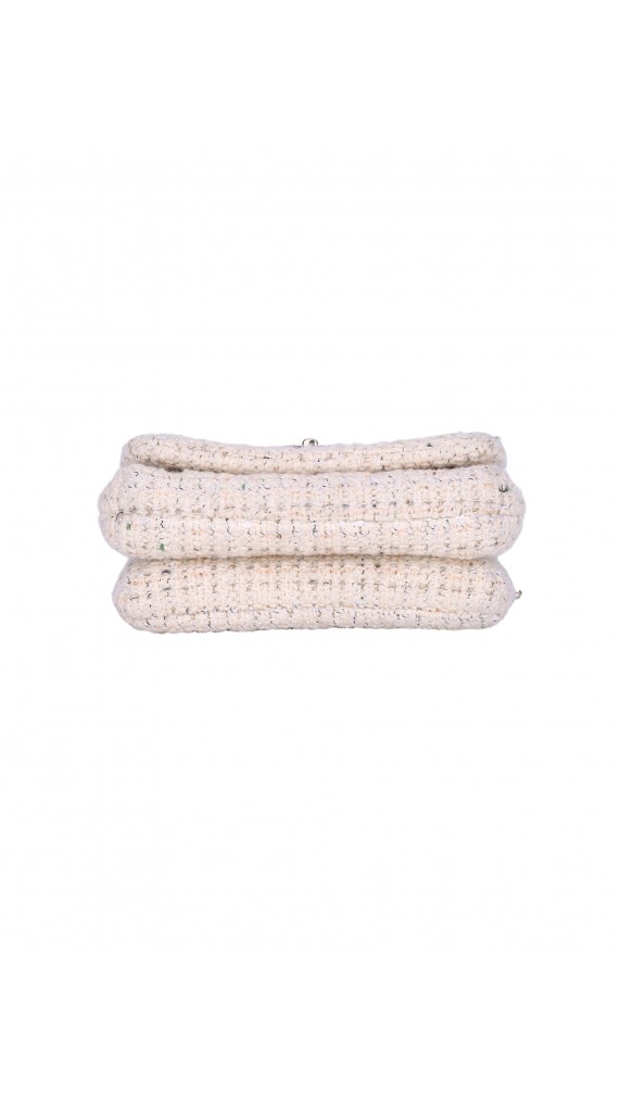 Chanel Wood Handle Tweed Bag