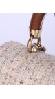 Chanel Wood Handle Tweed Bag