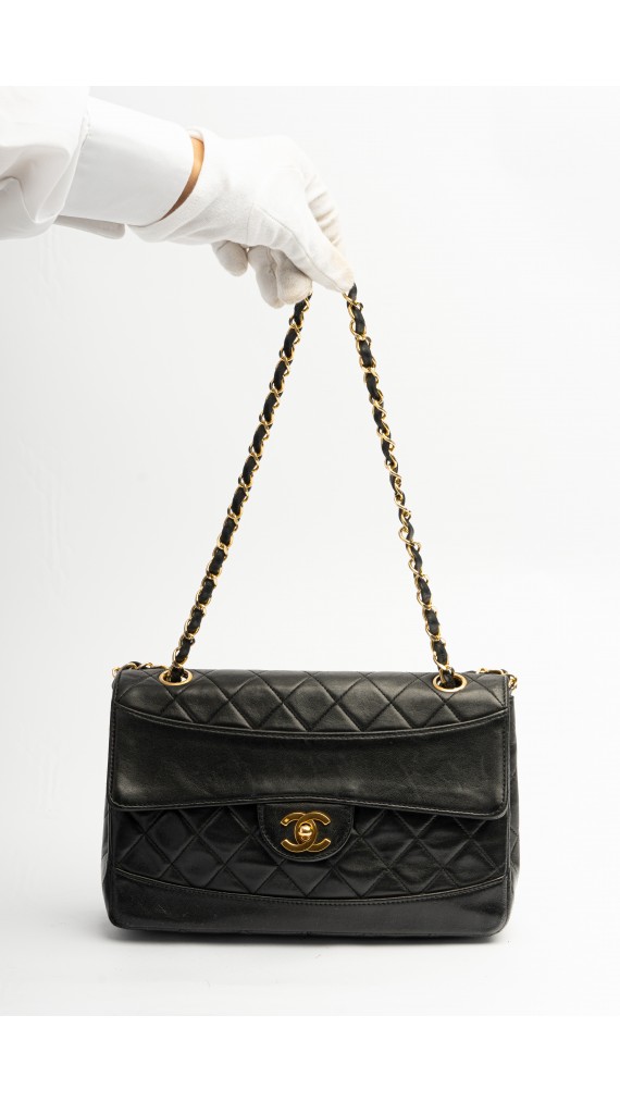 Chanel Single Flap Bag m. Clutch