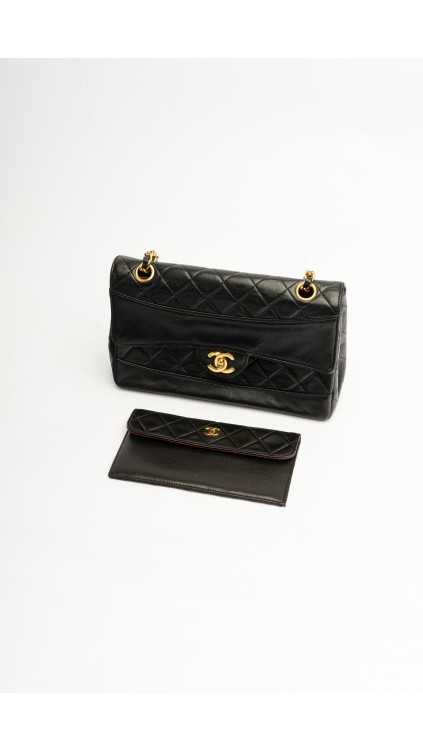 Chanel Single Flap Bag m. Clutch
