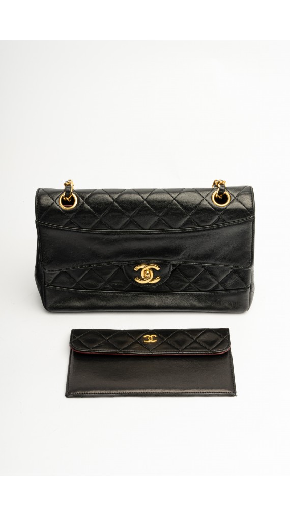 Chanel Single Flap Bag m. Clutch