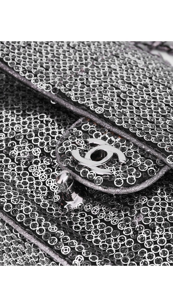 Chanel Singel Flap Bag Sparkle Size Medium