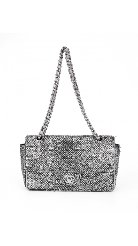 Chanel Singel Flap Bag Sparkle Size Medium