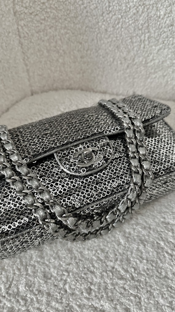 Chanel Singel Flap Bag Sparkle Size Medium