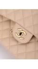 Chanel Classic Double Flap Beige Size Jumbo