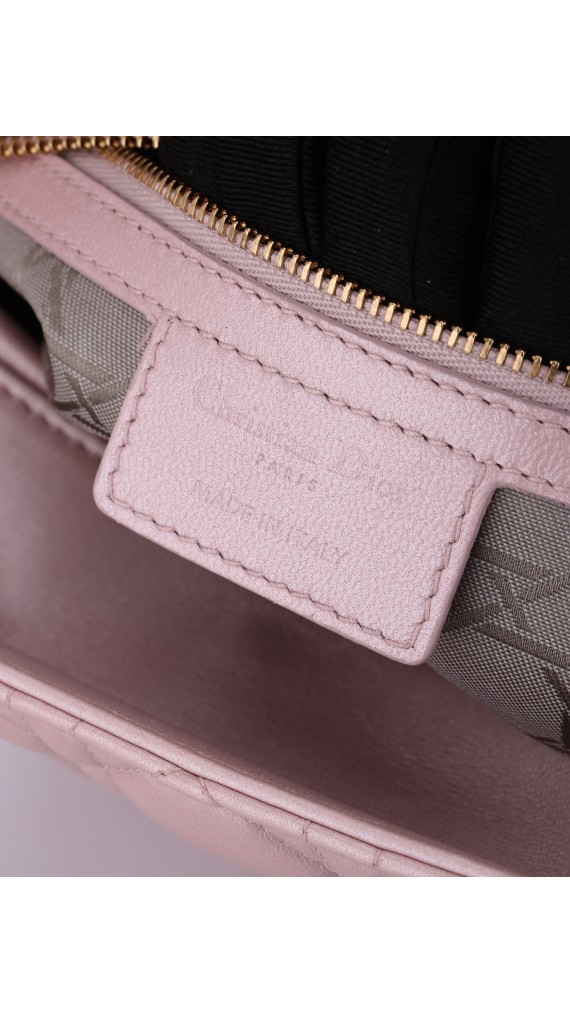 Lady Dior Medium Metallic Pink Shoulder Bag